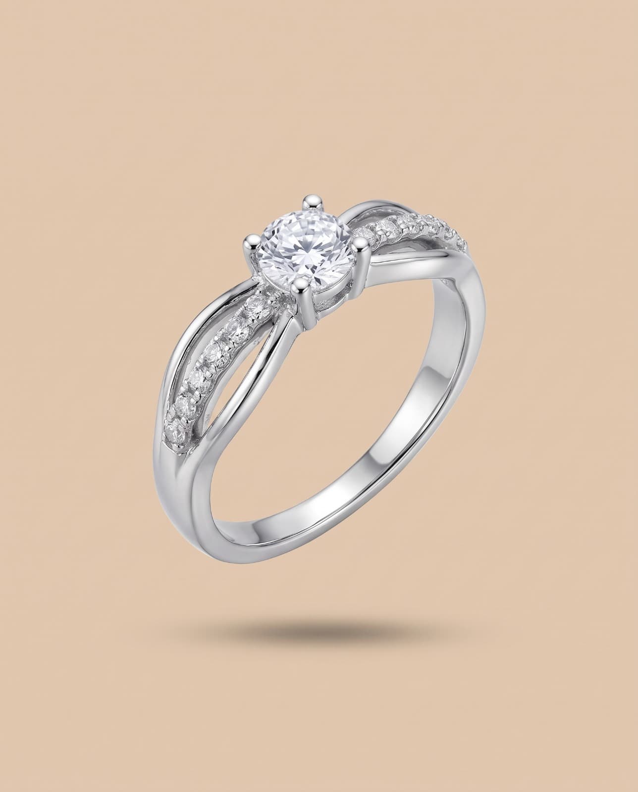 Sterling Solitaire Ring